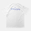 Back view of the screen-pinted WEEPING GHOST white t-shirt from PHOSIS Clothing