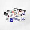 All stickers from the the full STRIKE 2 vinyl sticker pack from PHOSIS Clothing